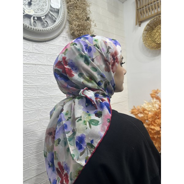 soft eşarp çiçek desen